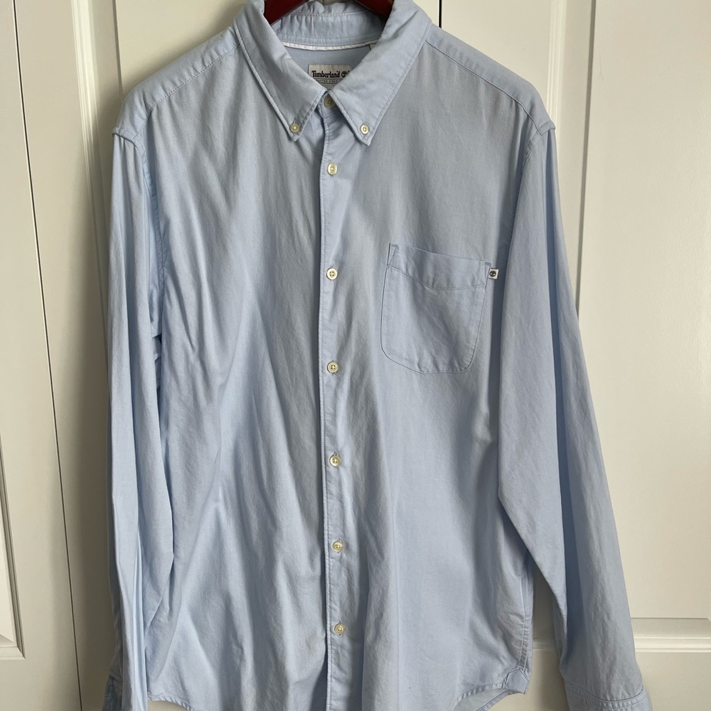 Mens XL Timberland long sleeve button up polo